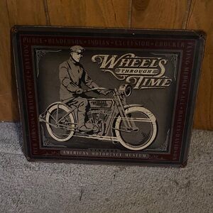 Vintage Motorcycle Metal Sign- A little Rust for Authenticity ☺️